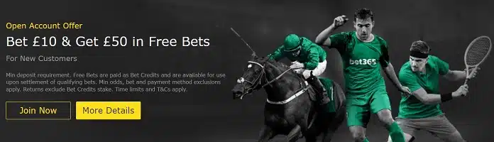 betting offers from bet365 include this new customer deal