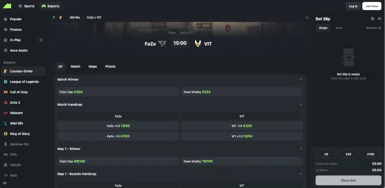 midnite esports screenshot fazE v VT