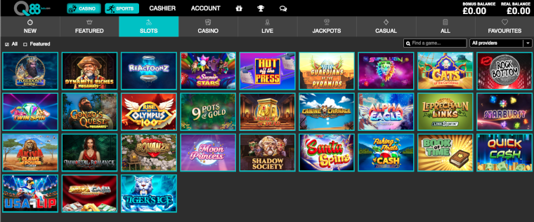 q88bets casino screenshot