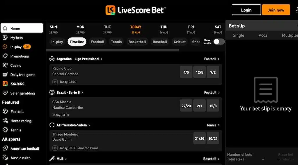 LiveScore Bet stream