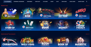 Games at All British Casino