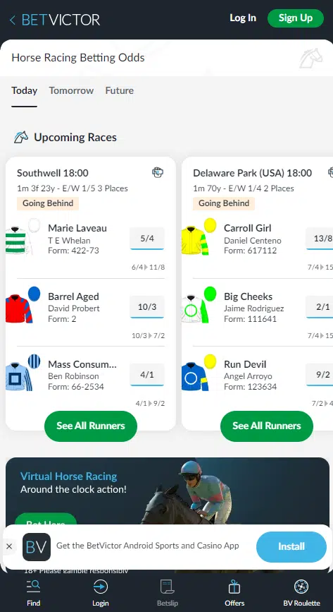 Horse Racing Betting Apps BetVictor Bet 2
